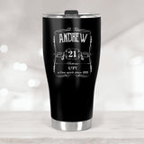 Bottoms Up A Fine Spirit Since- Best Personalized Curved Tumbler Birthday Gift For Him-208IHNTHTU540