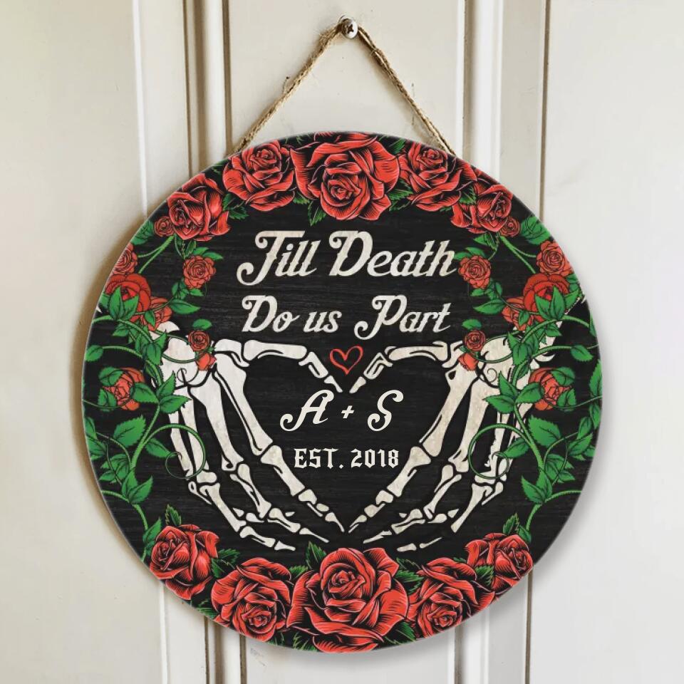 Till Death Do Us Apart Personalized Wooden Sign