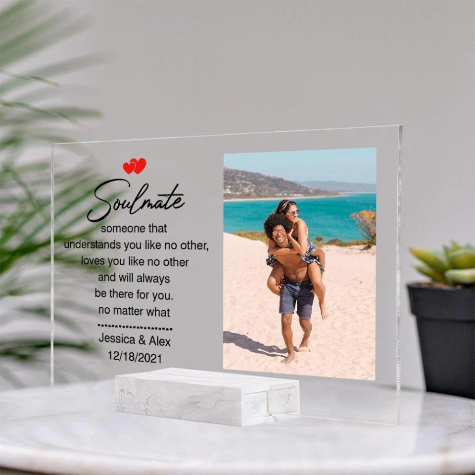Soulmate Always Be There For You - Personalized Anniversary Plaque - Anniversary Gifts for Couple - 208IHPTHAP097