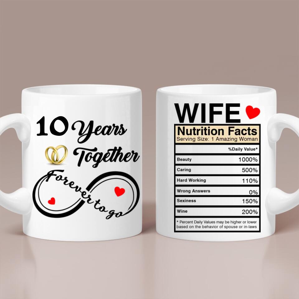 Husband And Wife Nutrition Facts Ceramic Mug