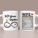 Husband And Wife Nutrition Facts Ceramic Mug