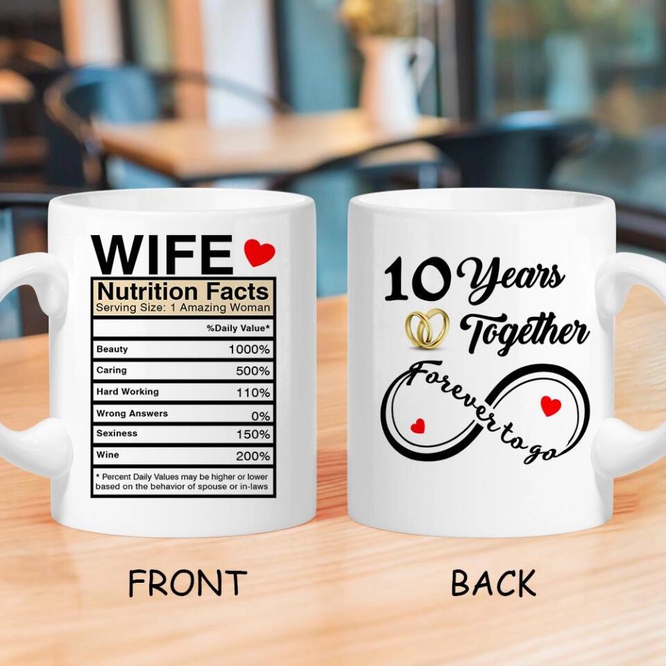 Husband And Wife Nutrition Facts Ceramic Mug