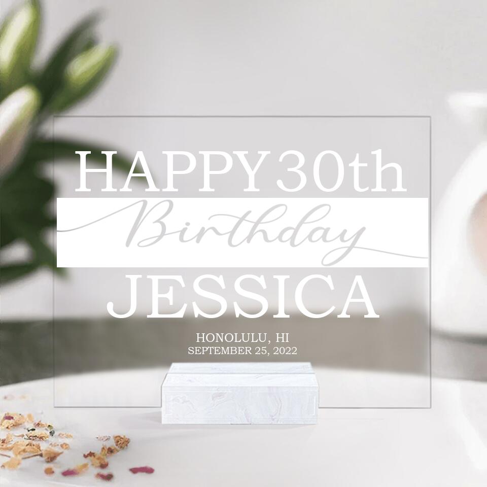 Happy Birthday Best Gift For Him Her - Personalized Acrylic Plaque