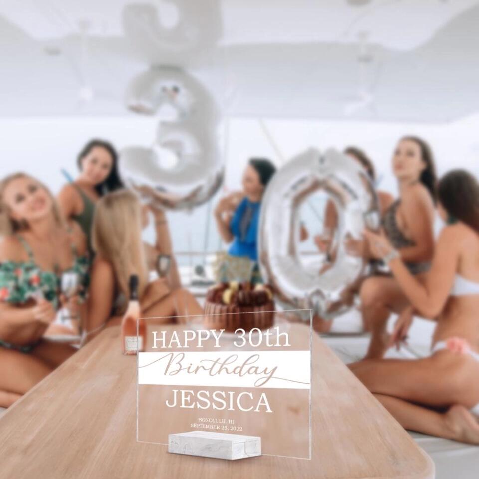 Happy Birthday Best Gift For Him Her - Personalized Acrylic Plaque