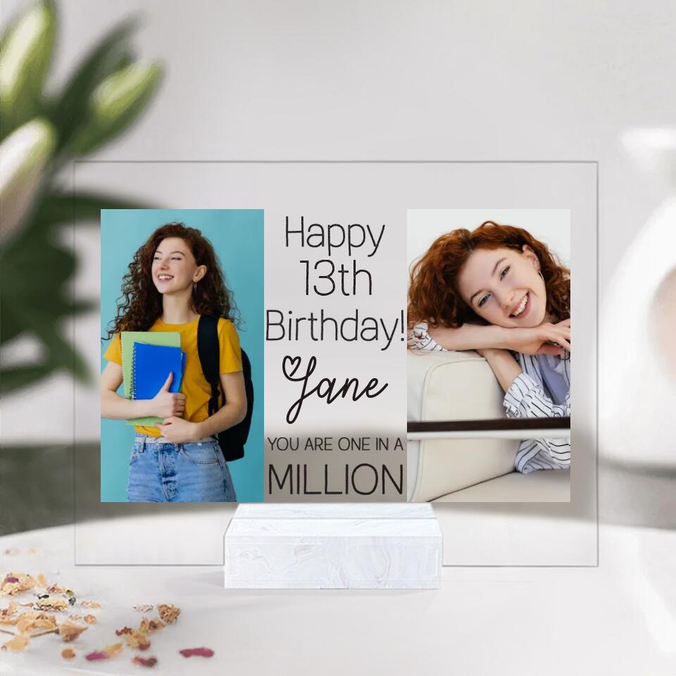 Happy Birthday You Are One In A Million - Personalized Acrylic Plaque