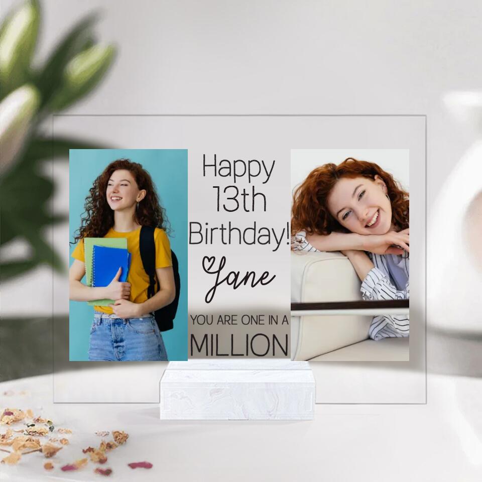 Happy Birthday You Are One In A Million - Personalized Acrylic Plaque