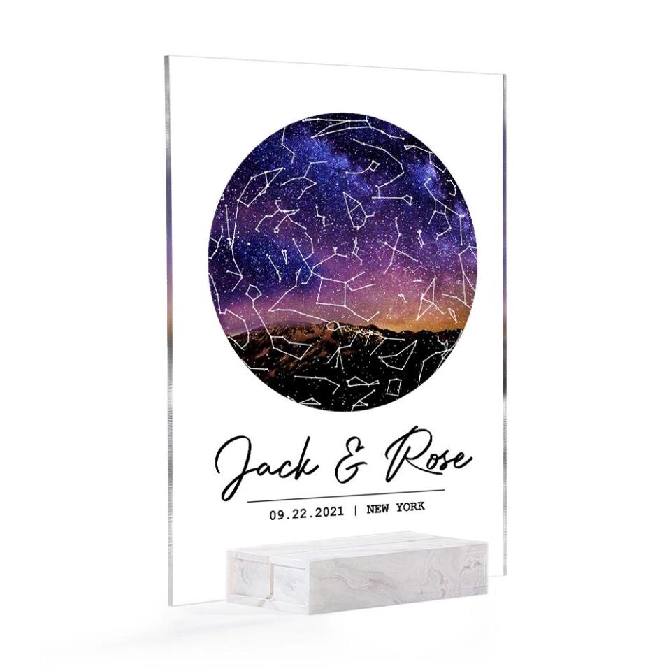 Custom Sky Map Night Sky Custom Acrylic Plaque Birthday Gift
