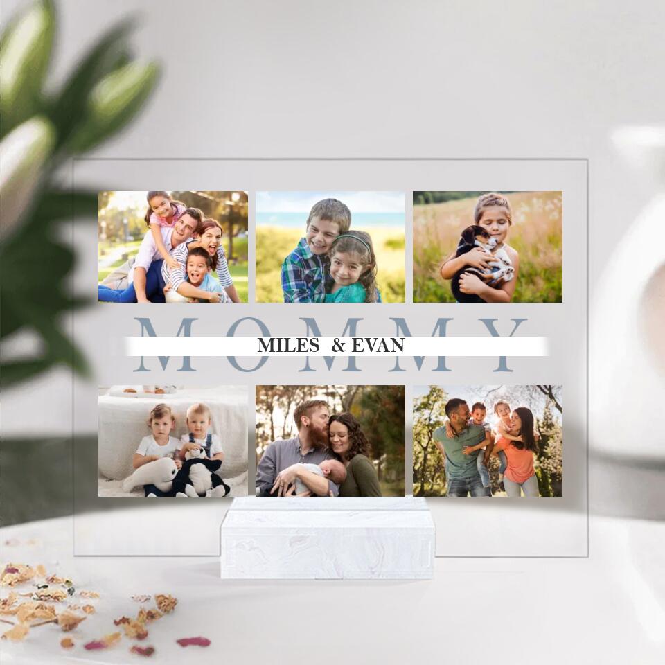 Custom Best Daddy Mommy  Ever 6 Photos - Personalized Acrylic Plaque - Gifts for Mommy Daddy On Birthday - 209IHPTHAP135