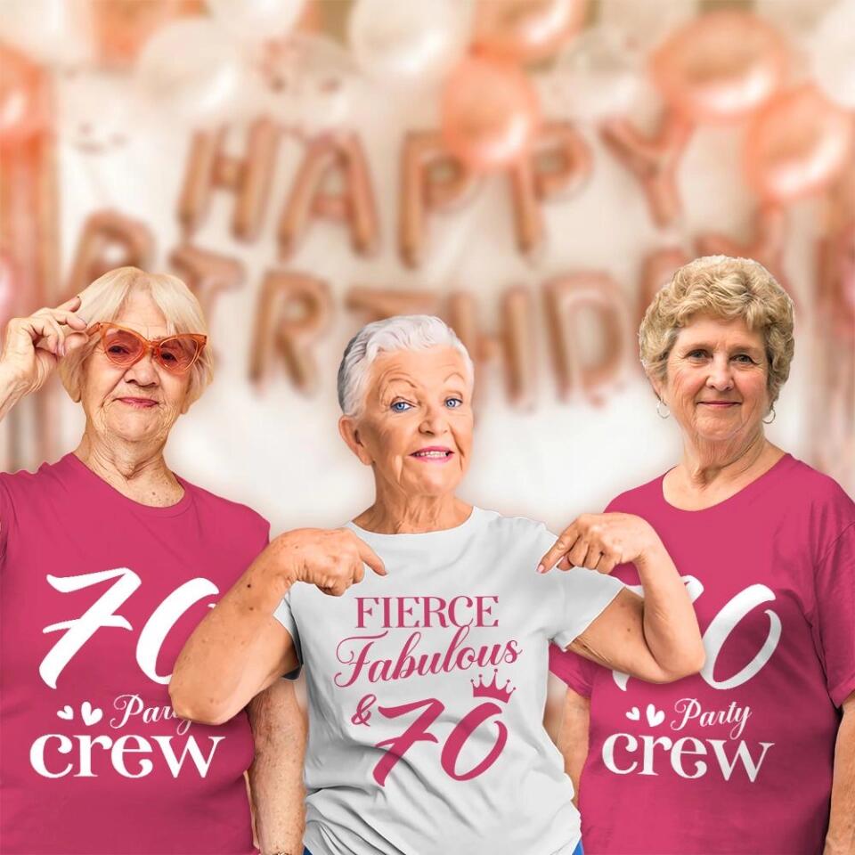 Fierce Fabulous And Party Crew 50th Birthday Shirt