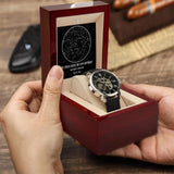 Stars Above On Your Birthday - Personalized Luxury Men's Watch - Gifts for Him Grandpa Dad Brothers on His Birthday - 209IHPTHWA216