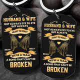 Husband And Wife Not Always Eye To Eye Heart To Heart - Personalized Couple Keychain - Gifts For Husband and Wife Parents - 209IHPTHKC233