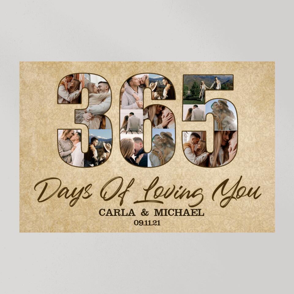 365 Days Of Loving You - Personalized Poster/Canvas - Best Gift For Him/Her - 208IHPBNCA023 - 1
