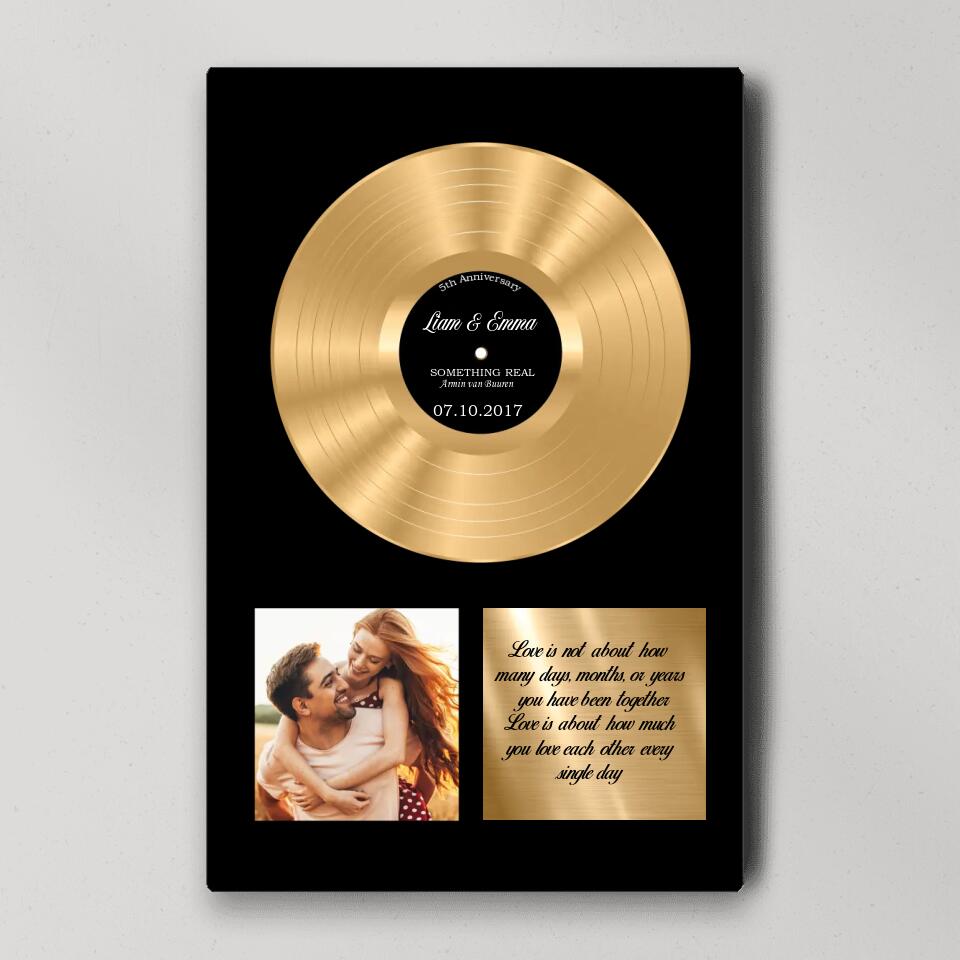 Vinyl Love Song Personalized Canvas Poster