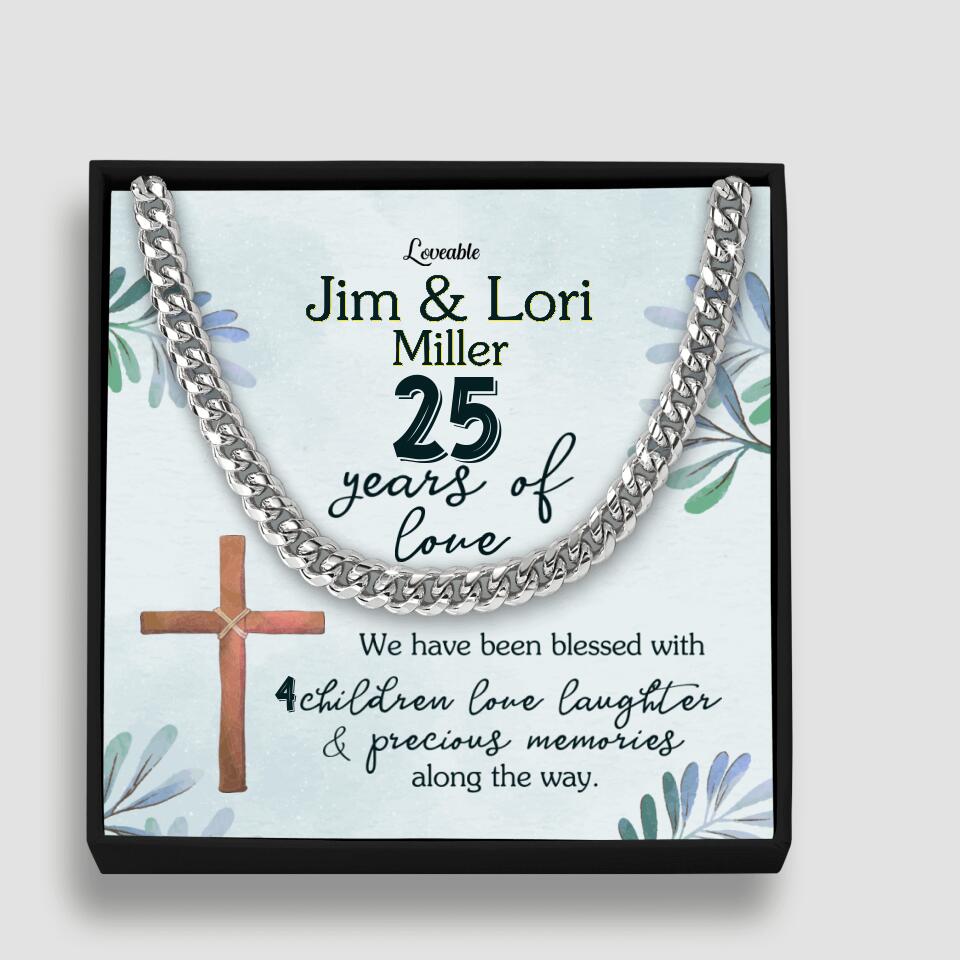 Wedding Anniversary Presents For Men Custom Cuban Link Chain For Husband