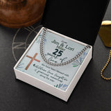 Wedding Anniversary Gift for Husband - Personalized Meaningful Message Card w/ Necklace 206HNTHJE142