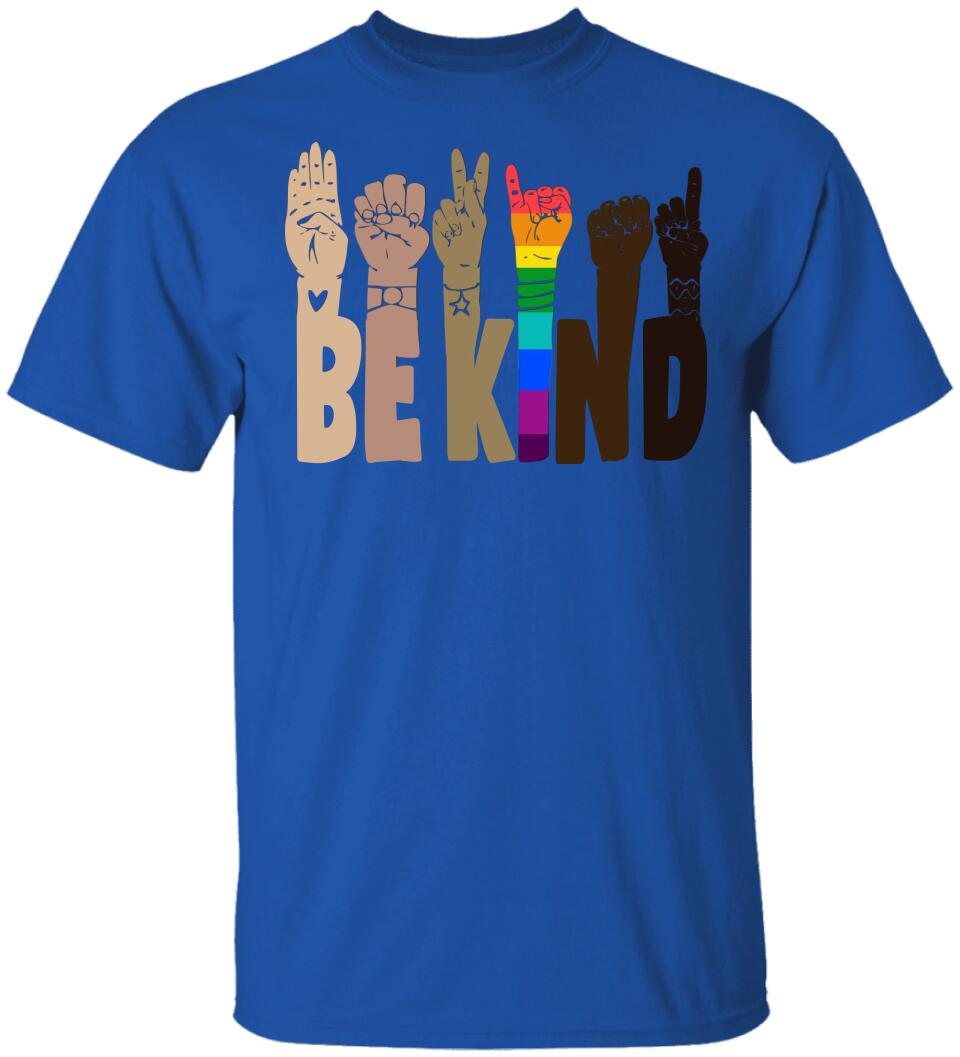 Be Kind Rainbow Sign Language Shirt LGBT Pride Gifts