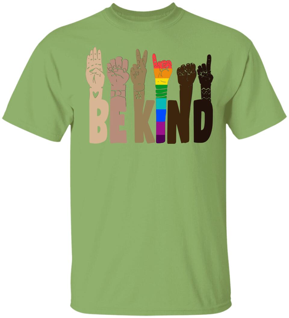 Be Kind Rainbow Sign Language Shirt LGBT Pride Gifts