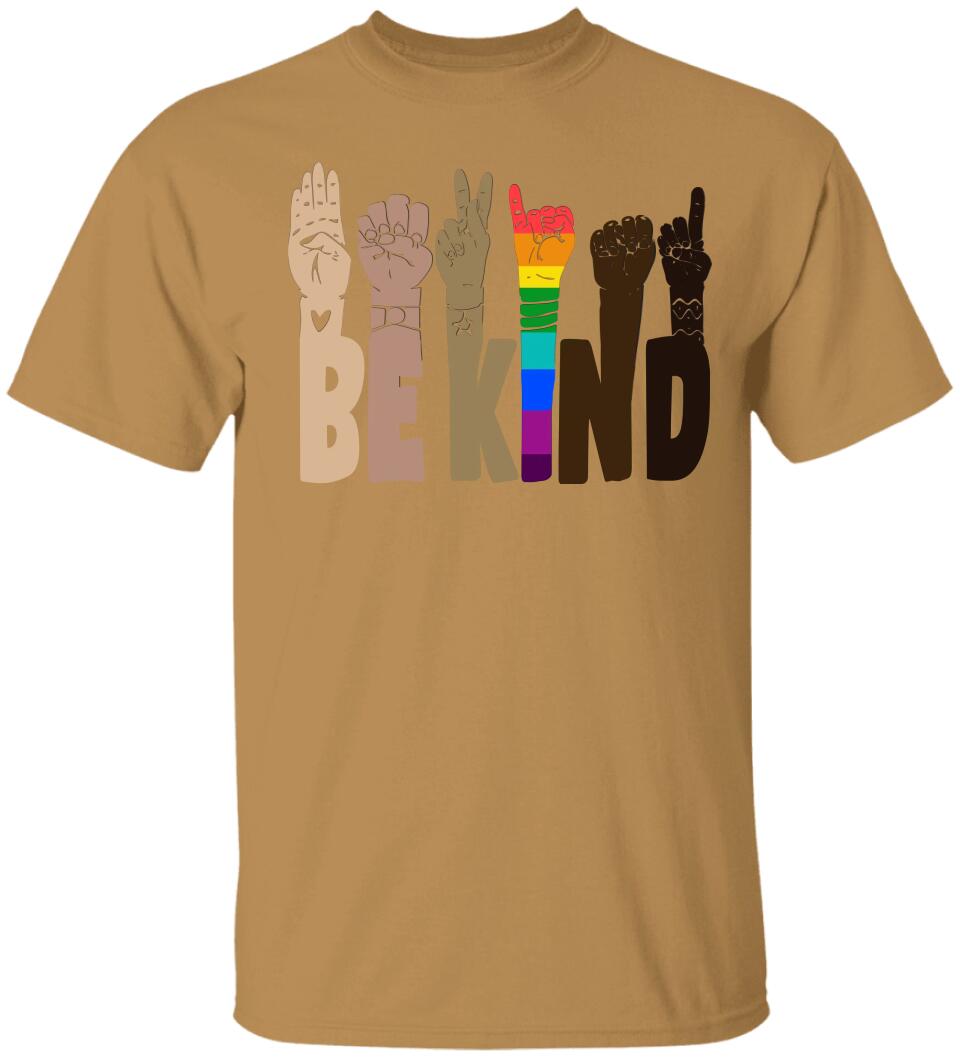 Be Kind Rainbow Sign Language Shirt LGBT Pride Gifts