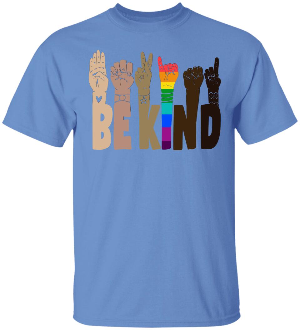 Be Kind Rainbow Sign Language Shirt LGBT Pride Gifts