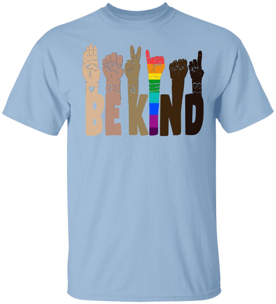 Be Kind Rainbow Sign Language Shirt LGBT Pride Gifts