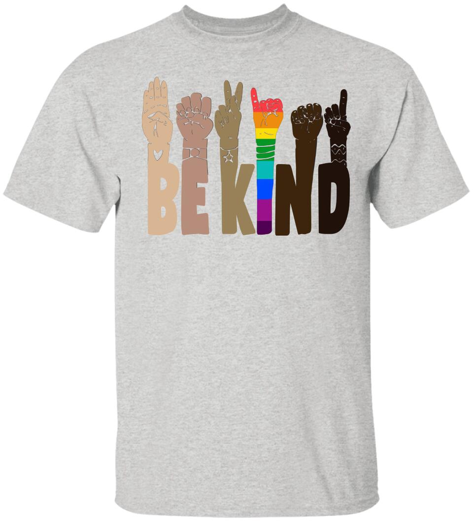 Be Kind Rainbow Sign Language Shirt LGBT Pride Gifts