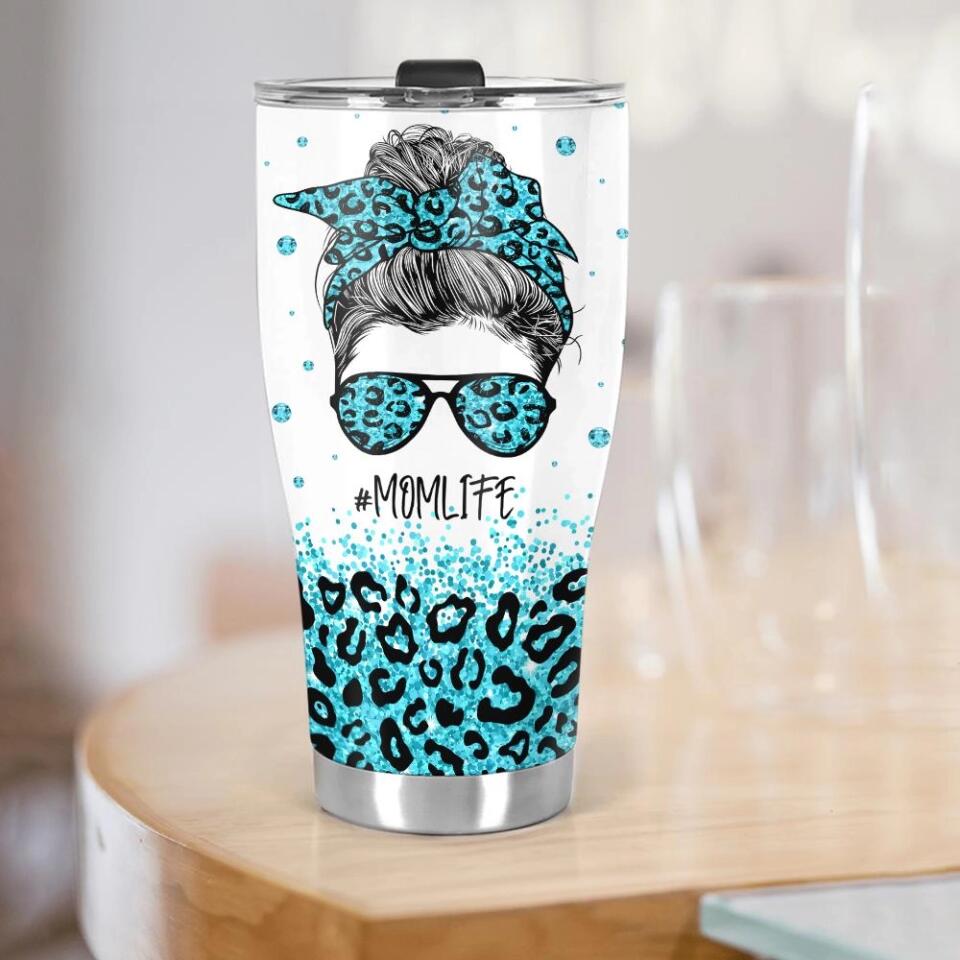 Wife Mom Boss Vintage Retro Style - Personalized Curved Tumbler