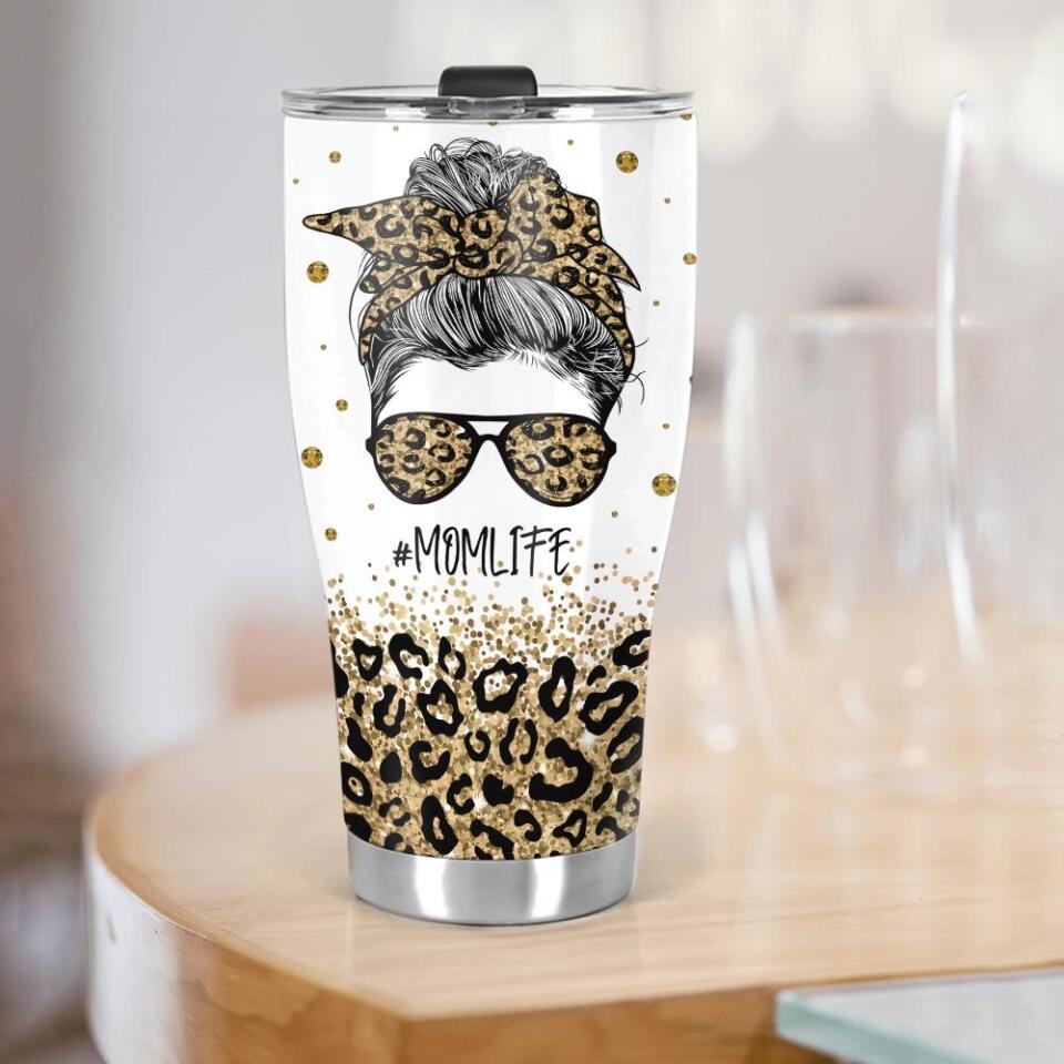 Wife Mom Boss Vintage Retro Style - Personalized Curved Tumbler