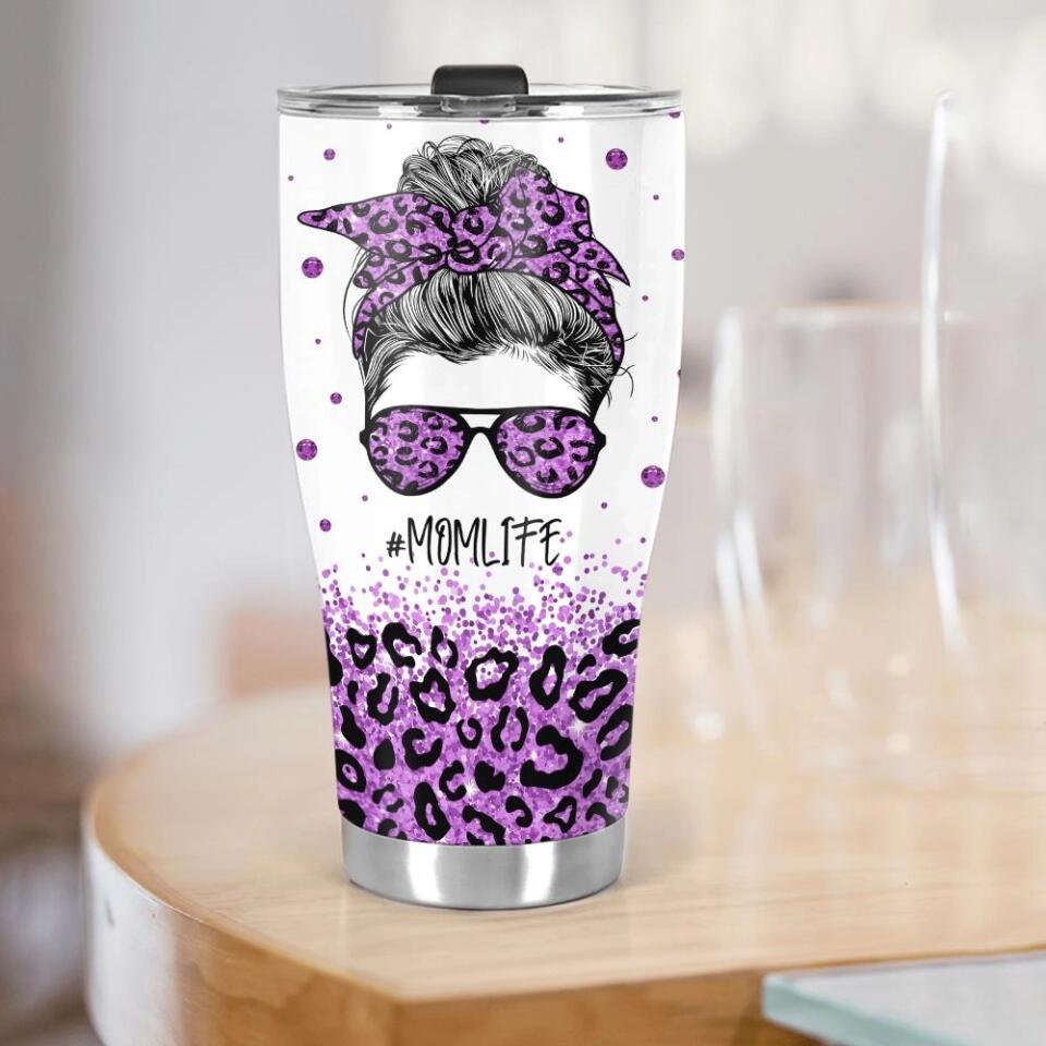 Wife Mom Boss Vintage Retro Style - Personalized Curved Tumbler