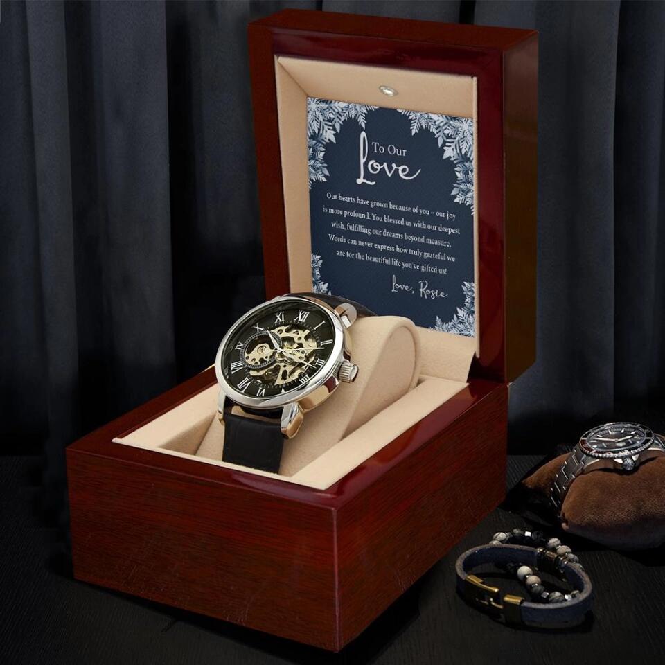 To Our Love Love Quote For Him Custom Openwork Watch Gift For Him