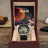 To My Man You Make Me Smile And Fill My Heart With Joy Like No One Ever Could-Best Personalized Luxury Openwatch Gift For Men Boyfriend Husband Father-209IHPNPWA282