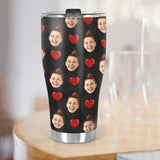 Custom Photo Background And Pattern - Personalized Curved Tumbler