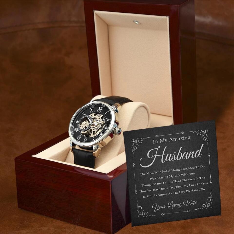 The Most Wonderful Thing I Decided Luxury Men's Watch With Message Card