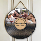 Vinyl Record Song Lyrics Gift for Him, Birthday Present - 2nd 4th 12th Wooden Anniversary Gift for Her -  208IHNTHRW506