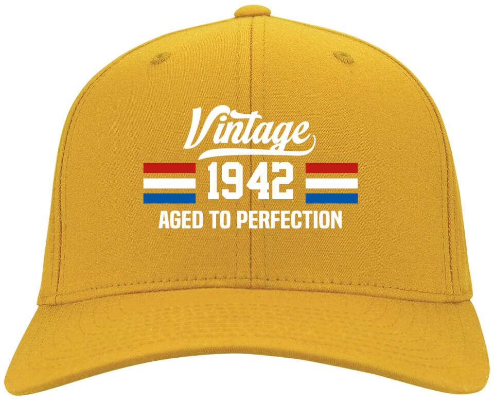 America Flag - Aged To Perfection Twill Cap - Best Birthday Gift for Men