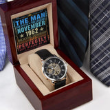 The Man The Myth The Legend One Of A Kind Limited Edition Aged Perfectly Life Begins At Custom Month Year and Age-Personalized Luxury Men's Watch Birthday Gifts For Him Husband Dad Boyfriend Grandpa-209IHPTHWA300