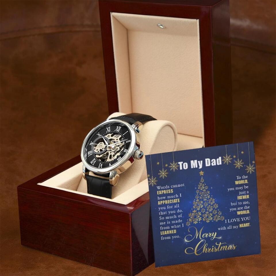 Dad Words Can Not Express How I Love You Personalized Watch