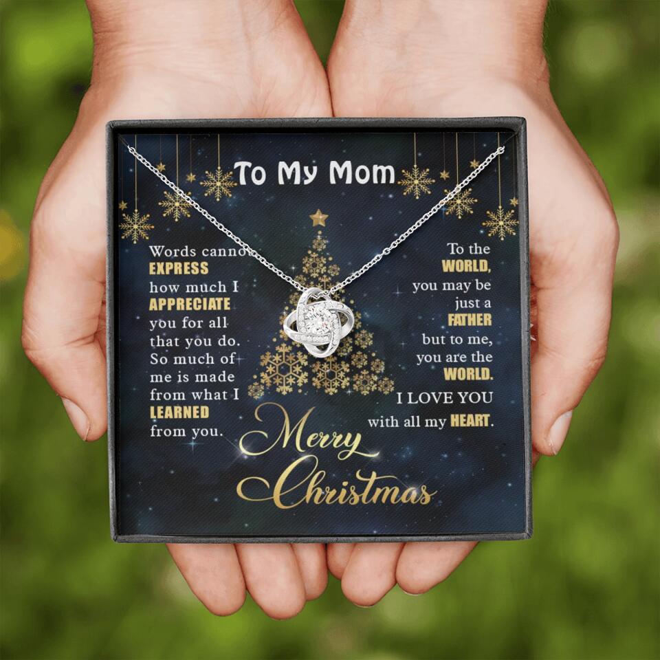 Mothers Day Message To My Mom Special Necklace Christmas Gift For Mom