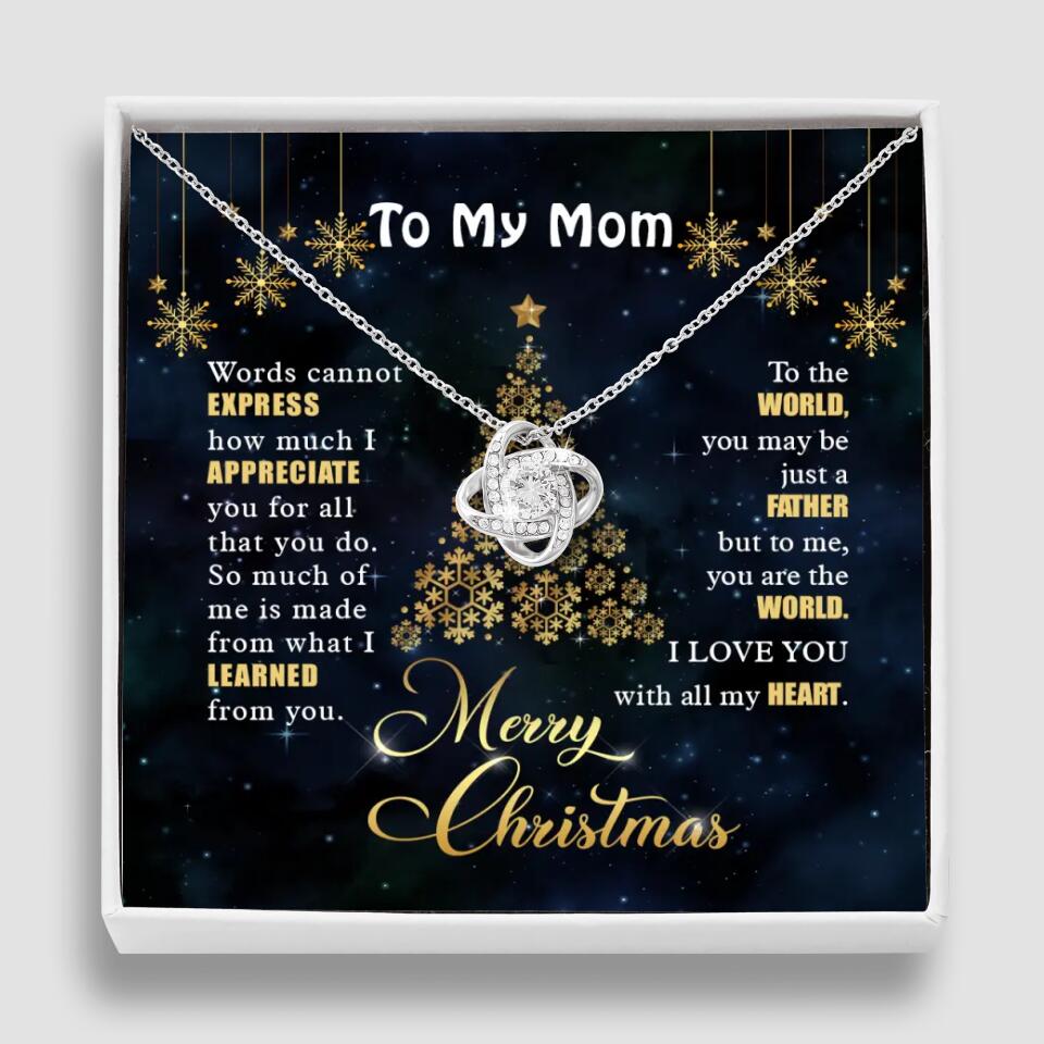 Mothers Day Message To My Mom Special Necklace Christmas Gift For Mom