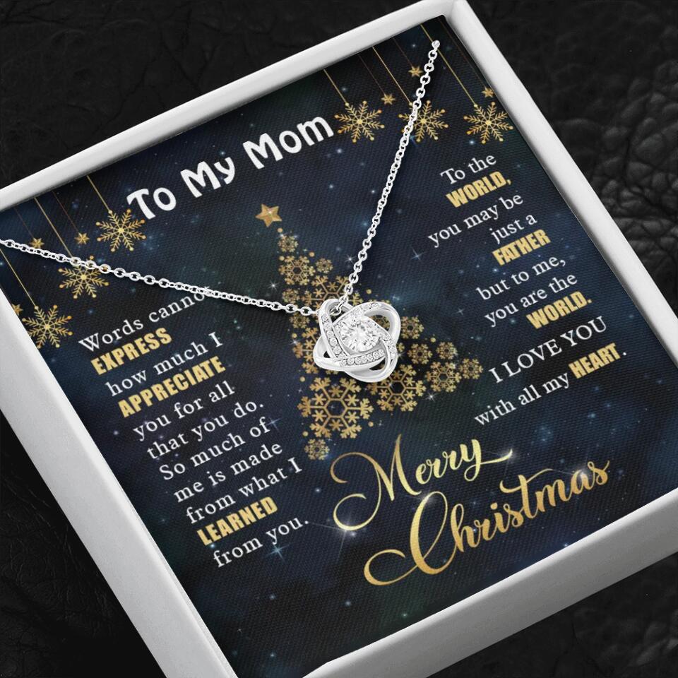 Mothers Day Message To My Mom Special Necklace Christmas Gift For Mom