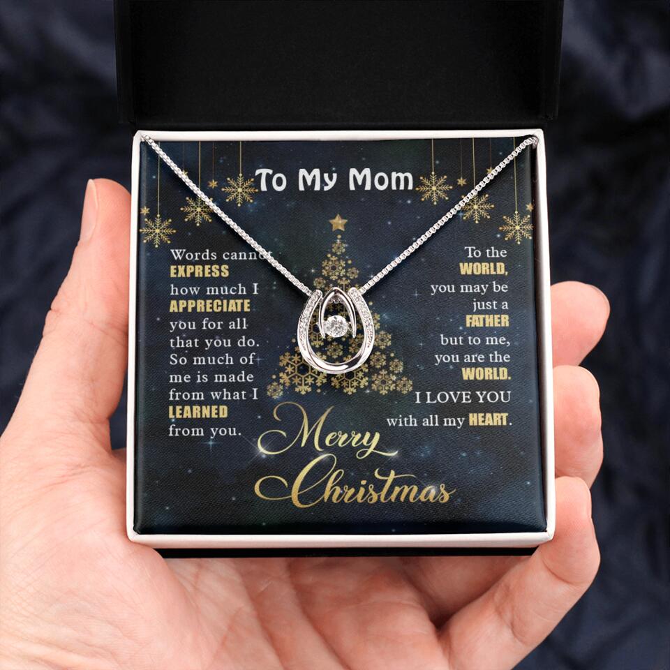 Mothers Day Message To My Mom Special Necklace Christmas Gift For Mom