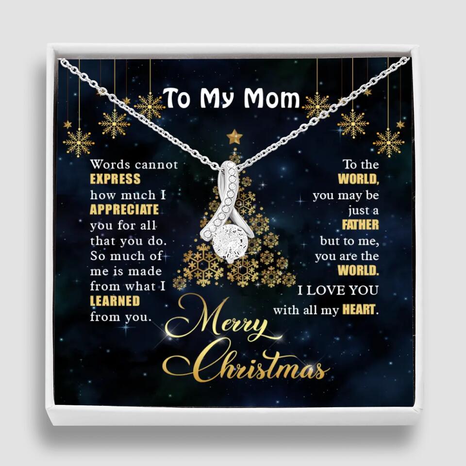 Mothers Day Message To My Mom Special Necklace Christmas Gift For Mom