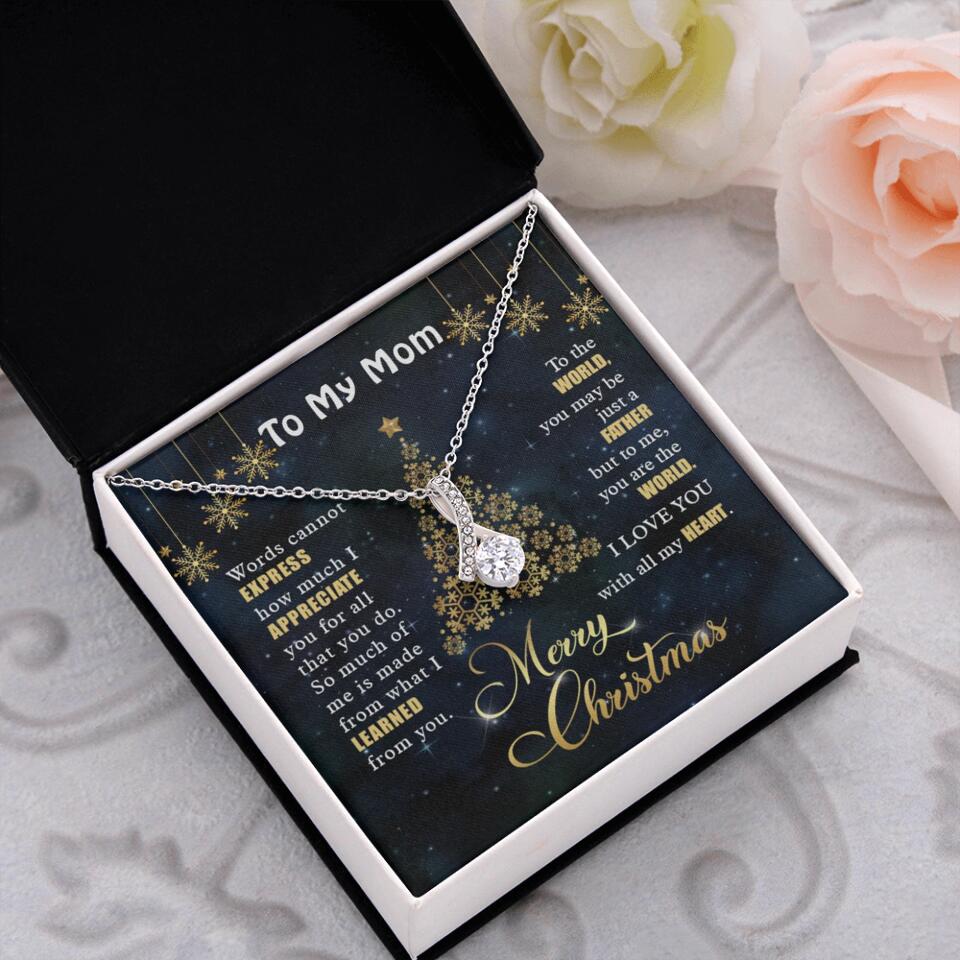 Mothers Day Message To My Mom Special Necklace Christmas Gift For Mom