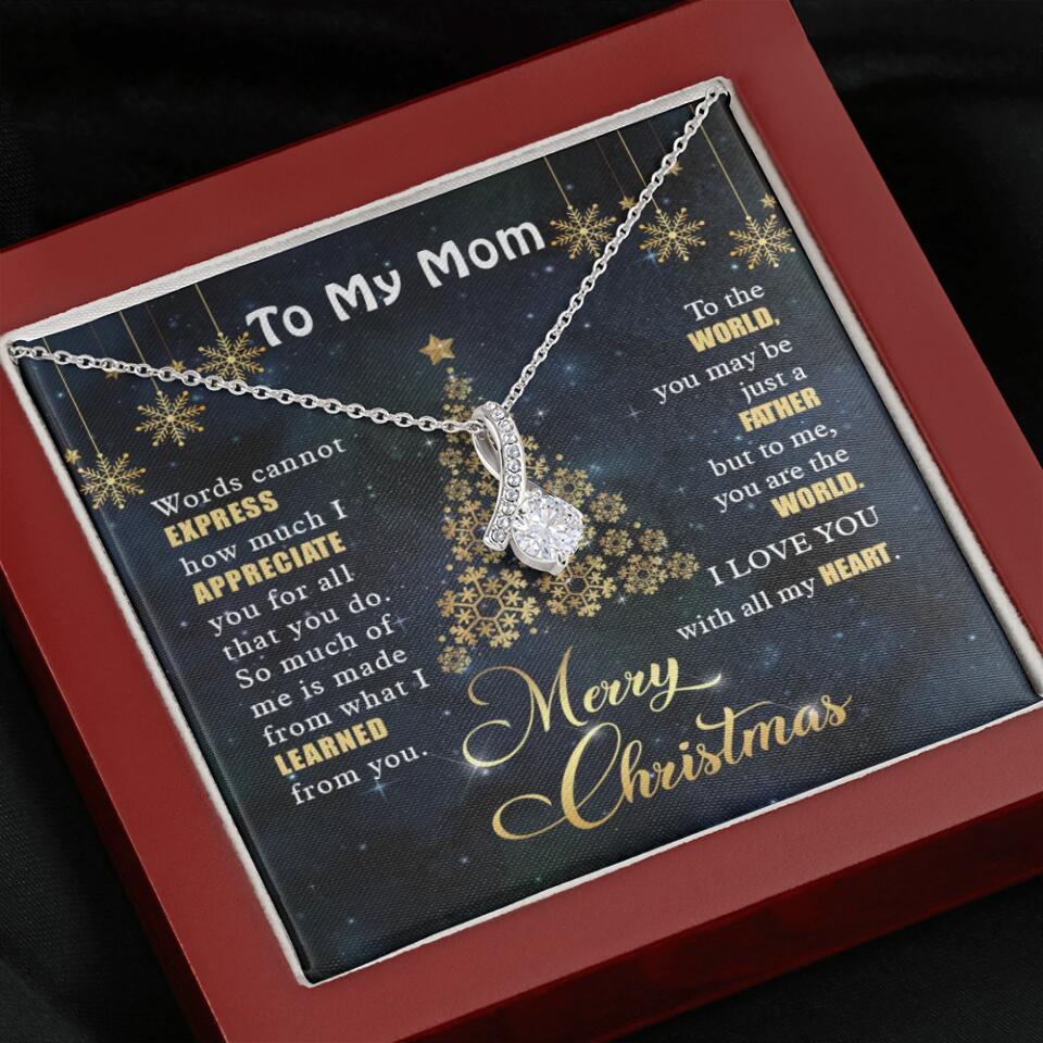 Mothers Day Message To My Mom Special Necklace Christmas Gift For Mom