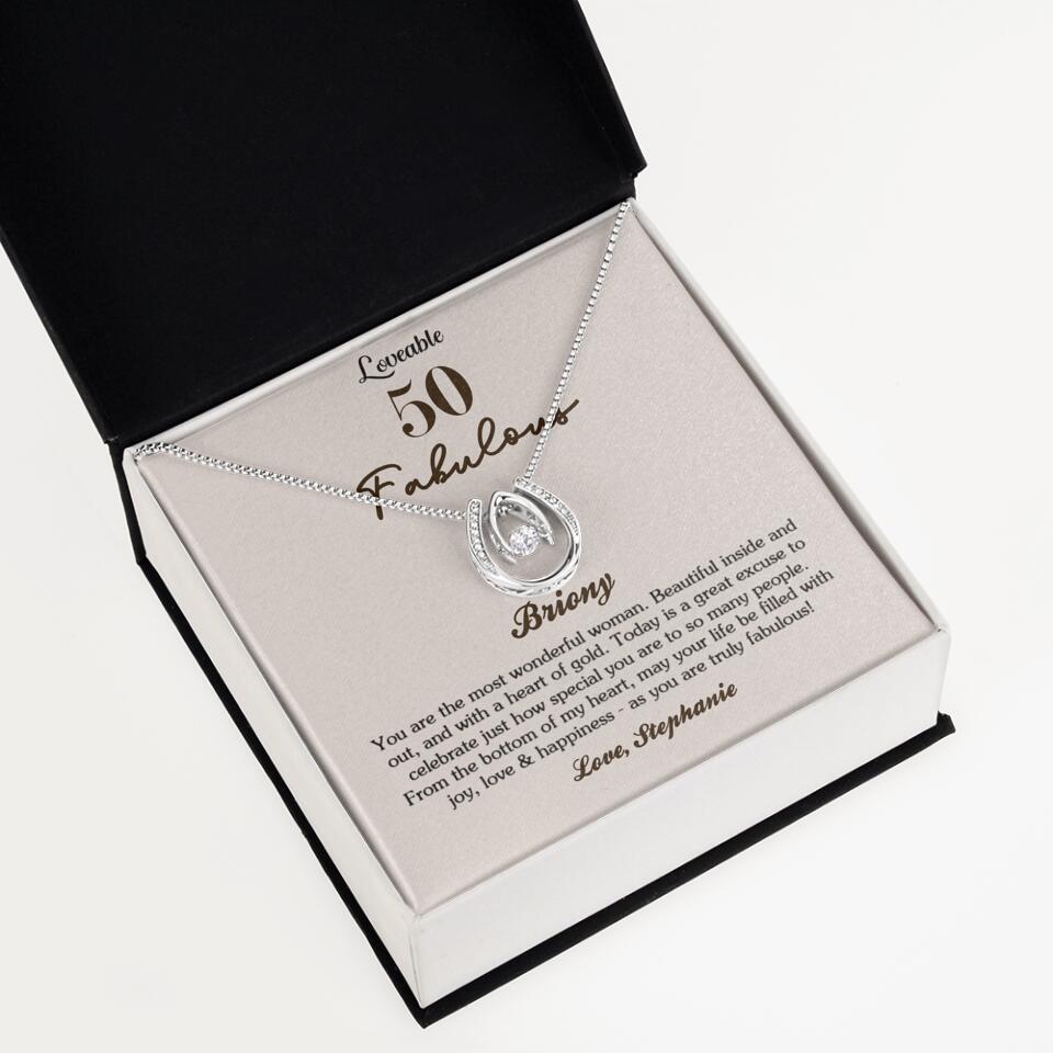 You Are The Most Wonderful Woman - Personalized Necklace - 50th Birthday Gift For Woman