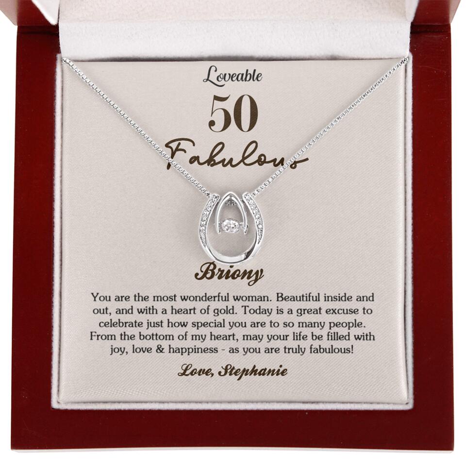 You Are The Most Wonderful Woman - Personalized Necklace - 50th Birthday Gift For Woman