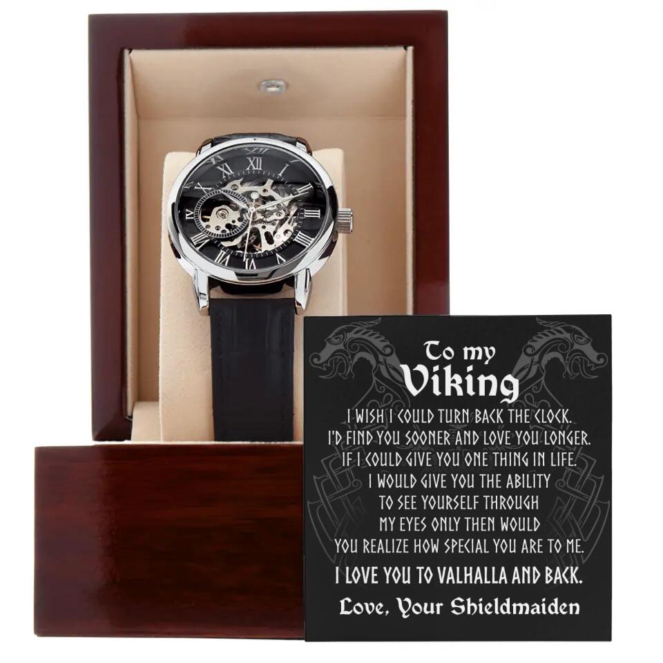 To My Viking I Love You To Valhalla And Back Personalized Luxury Watch