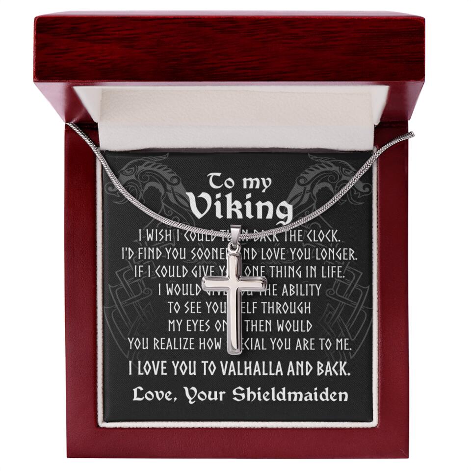 To My Viking I Love You Cuban Link Chain