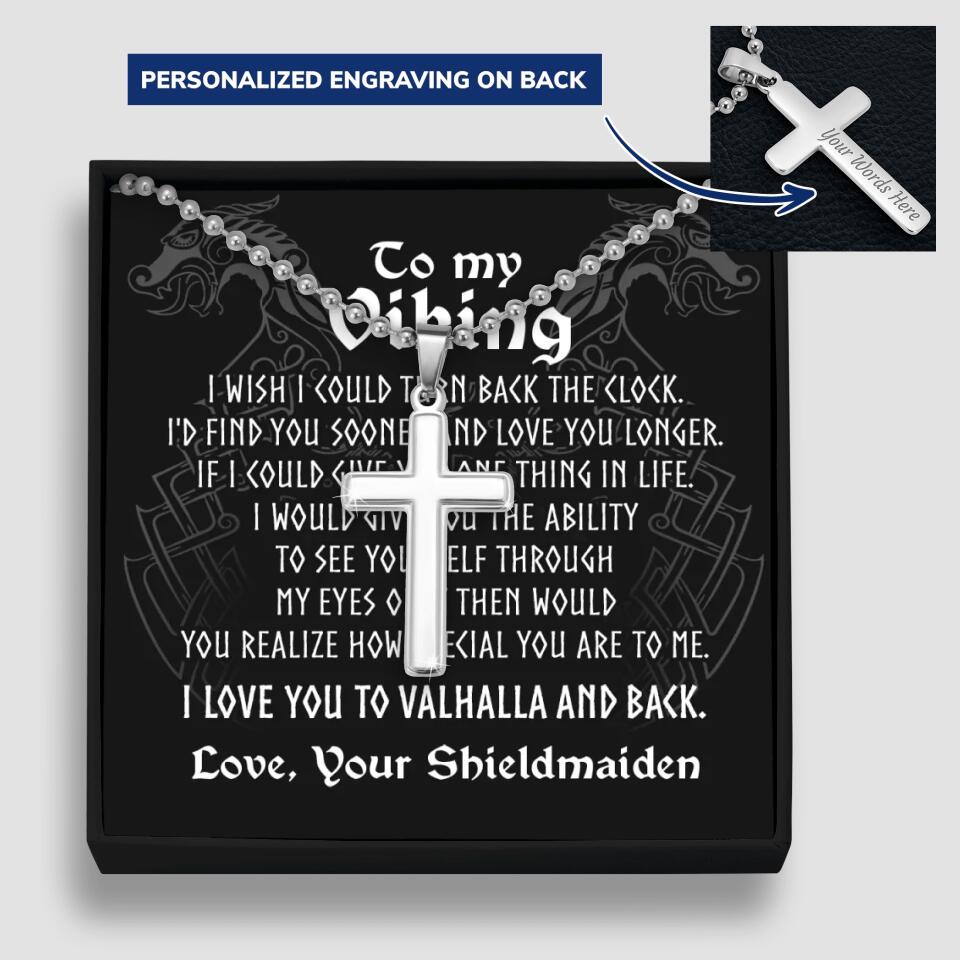 To My Viking I Love You Cuban Link Chain