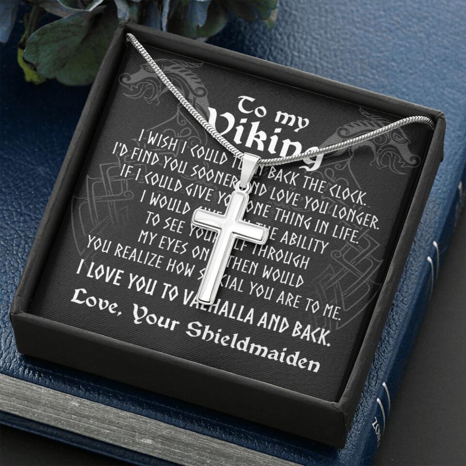 To My Viking I Love You Cuban Link Chain