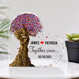 Together Since-Personalized Heart Shaped Acrylic Plaque Romantic Anniversary Gift For Partner Couple Husband Wife Boyfriend Girlfriend-209IHPTHAP315